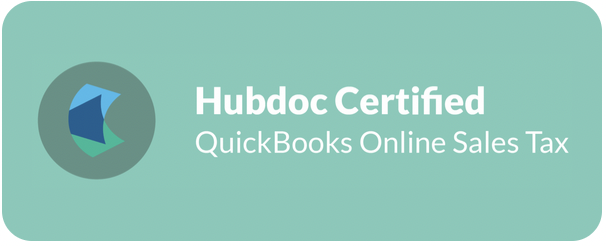 Hubdoc Certified QuickBooks Online Sales Tax badge